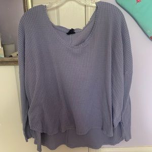 Out From Under Oversized Cozy Thermal V-Neck Top